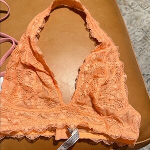 Free People Lace Bandeau - Vibrant Orange
